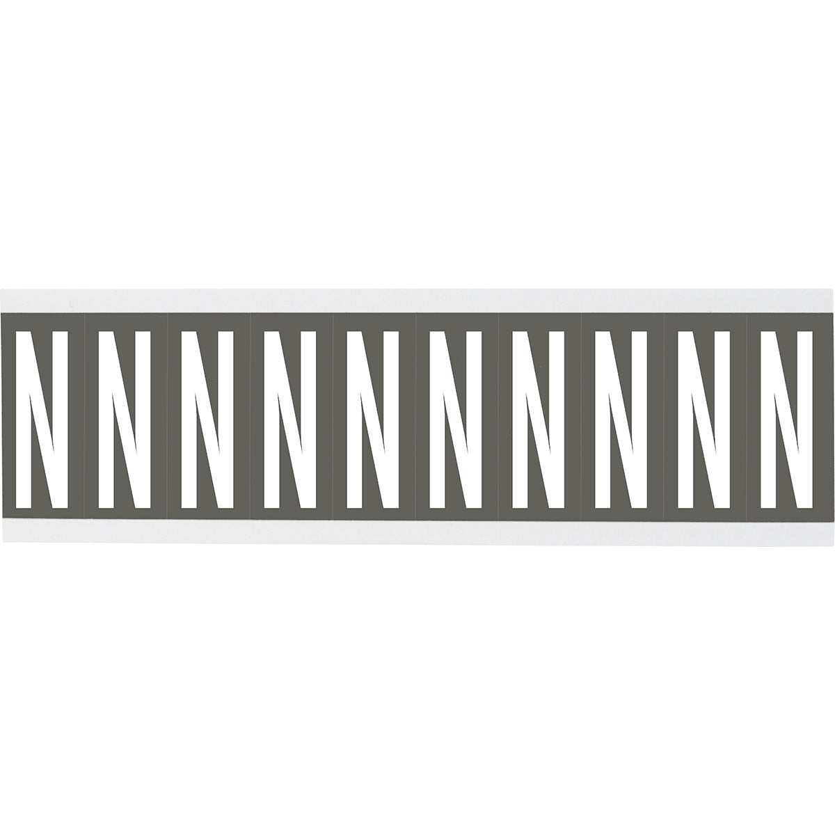 Zahlen oder Buchstaben auf Karte - 22 x 38 mm Weiss/Grau - N