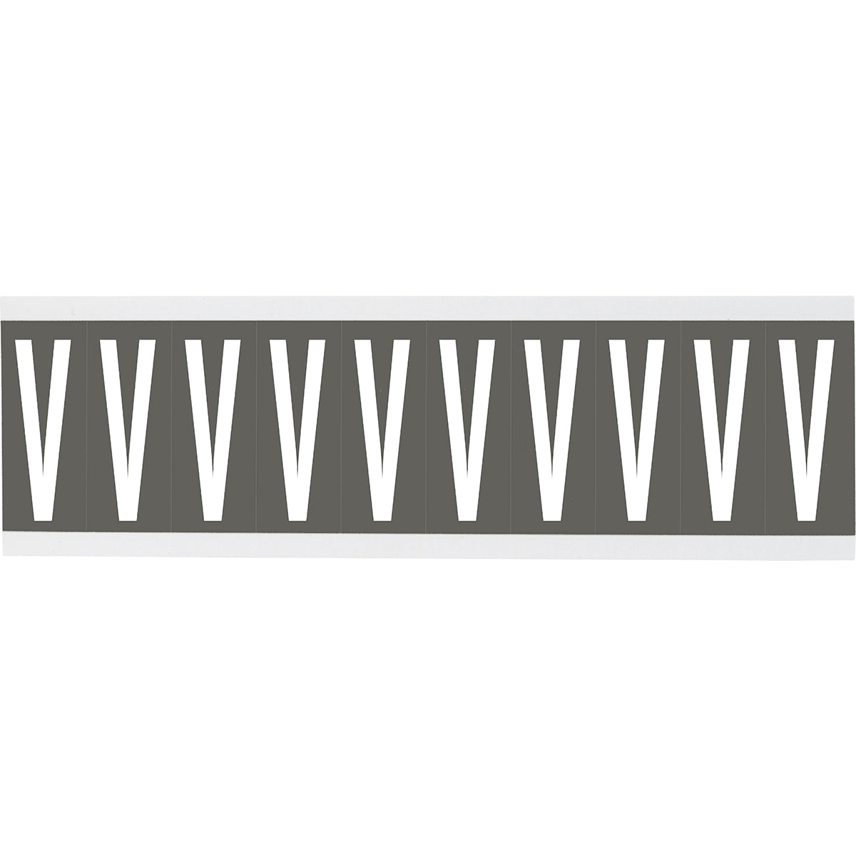 Zahlen oder Buchstaben auf Karte - 22 x 38 mm Weiss/Grau - V