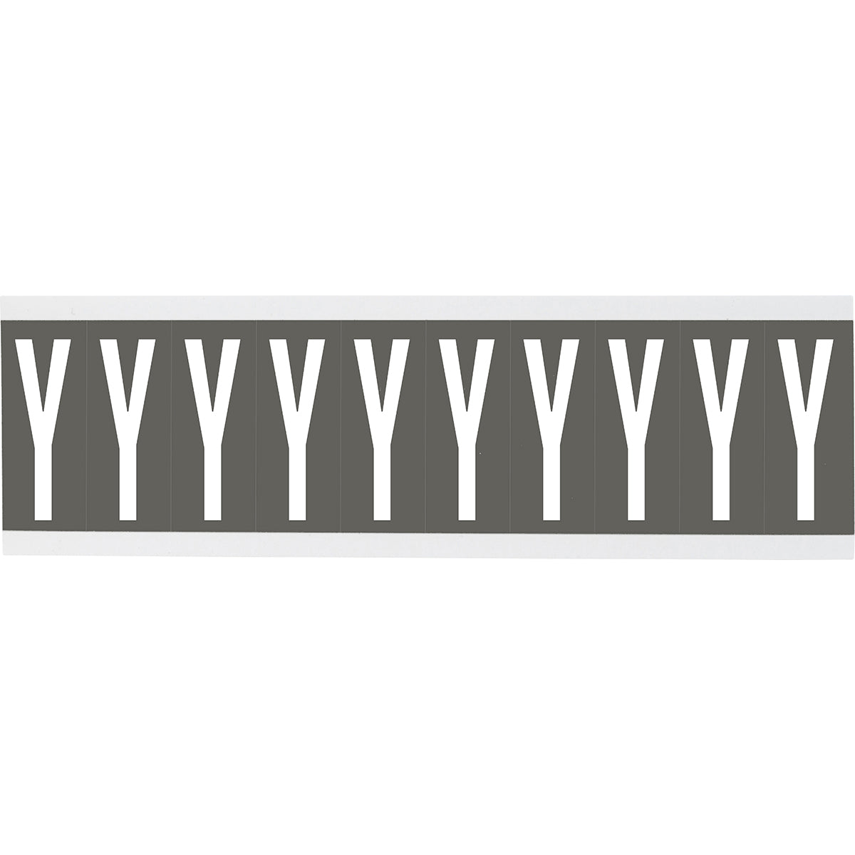 Zahlen oder Buchstaben auf Karte - 22 x 38 mm Weiss/Grau - Y