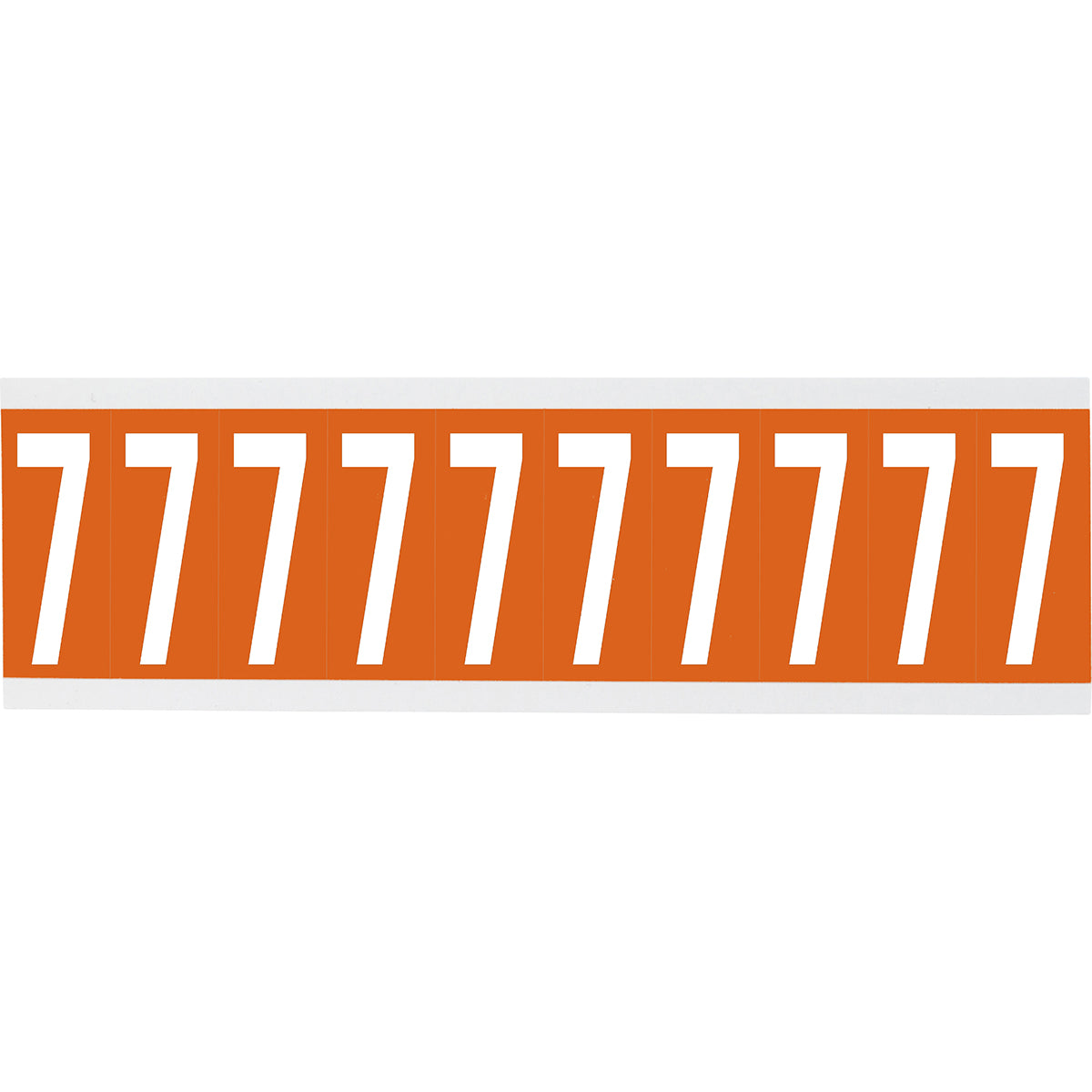 Chiffres ou lettres sur carte - 22 x 38 mm Blanc/Orange - 7
