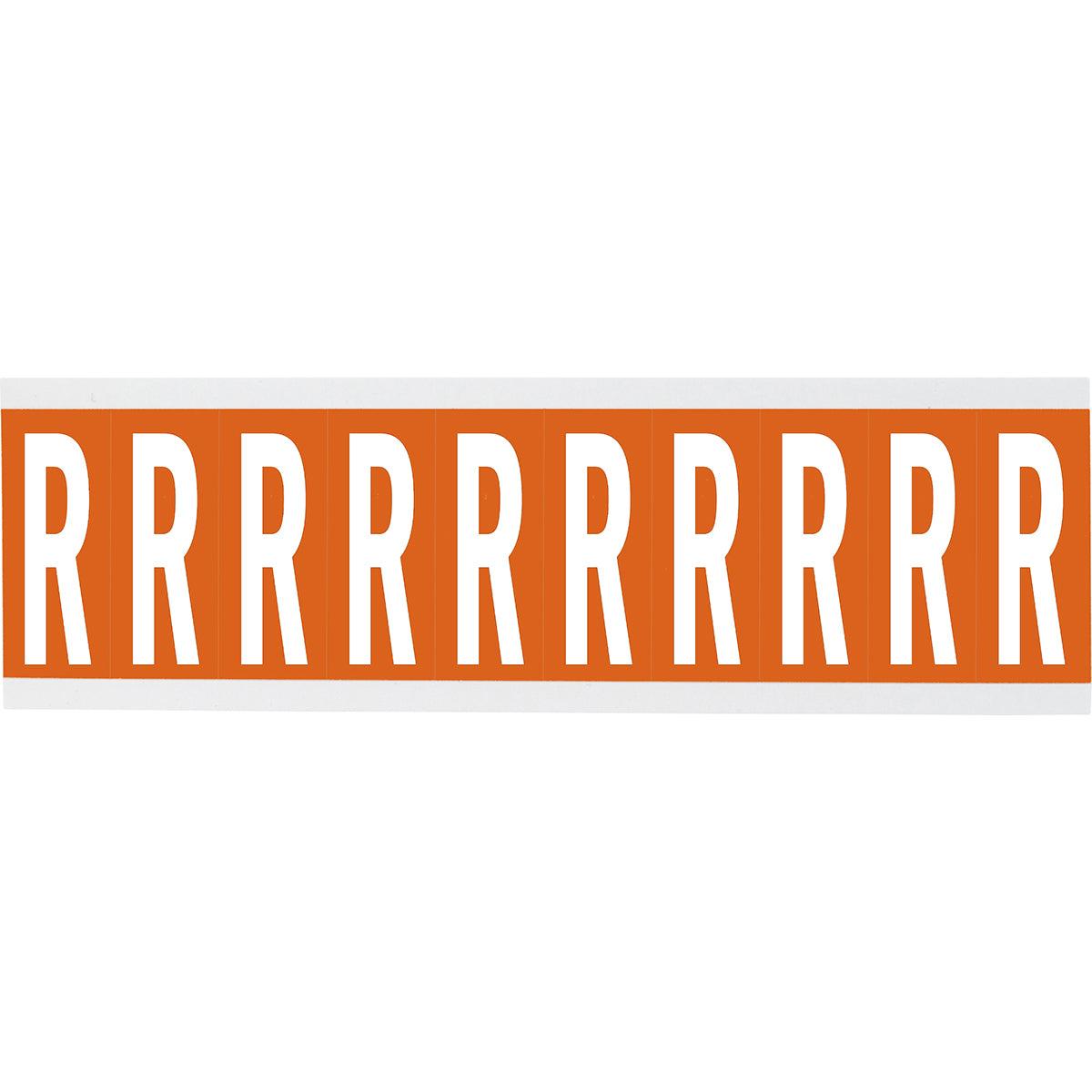 Chiffres ou lettres sur carte - 22 x 38 mm Blanc/Orange - R