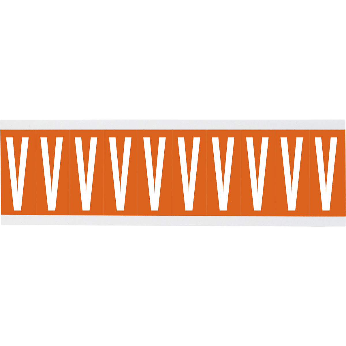 Chiffres ou lettres sur carte - 22 x 38 mm Blanc/Orange - V