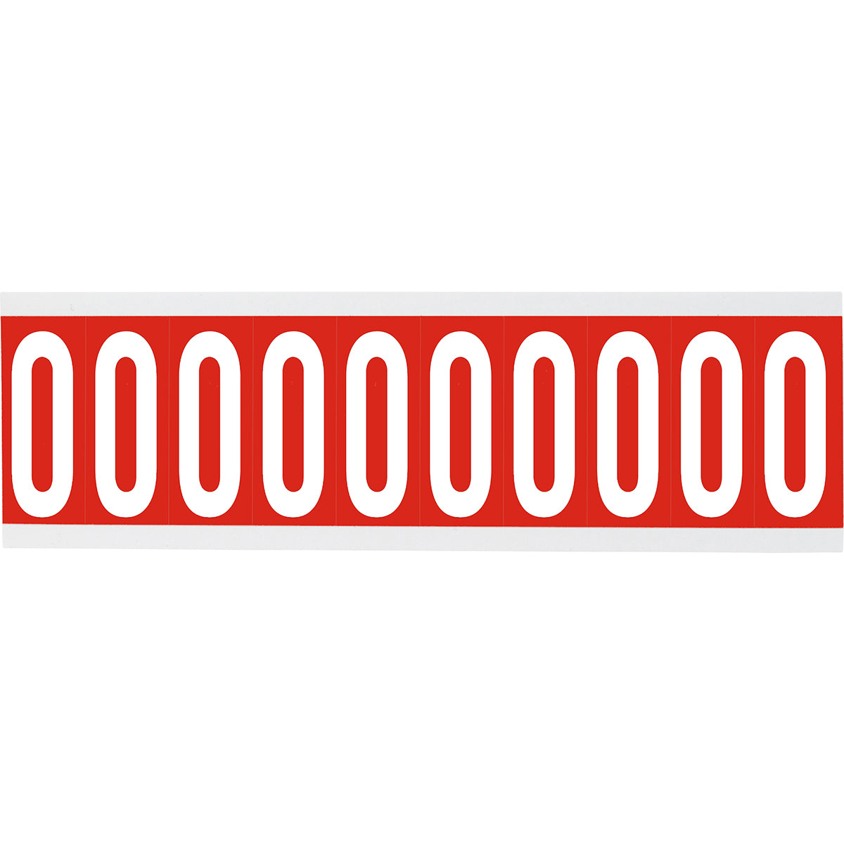 Chiffres ou lettres sur carte - 22 x 38 mm Blanc/Rouge - 0
