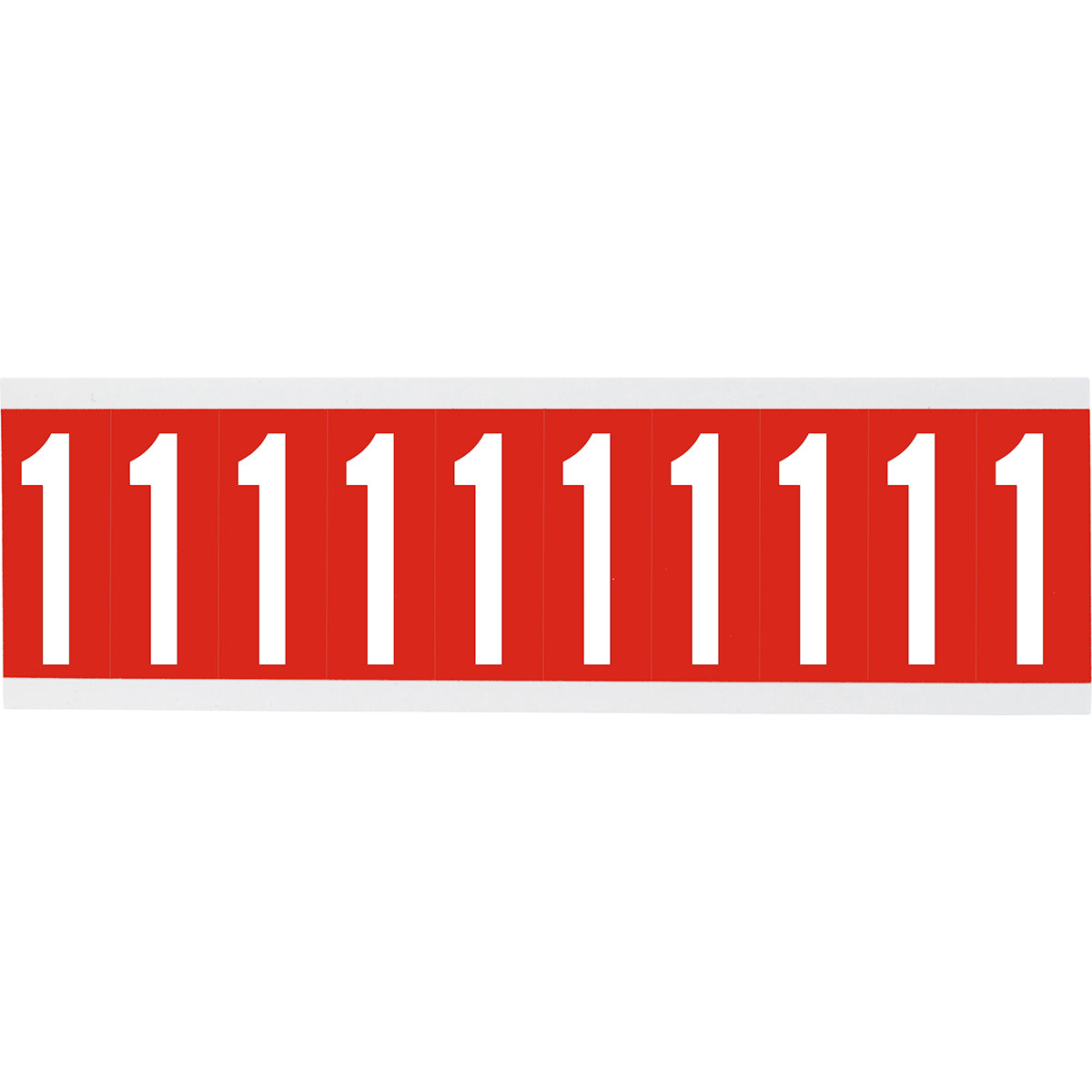 Chiffres ou lettres sur carte - 22 x 38 mm Blanc/Rouge - 1