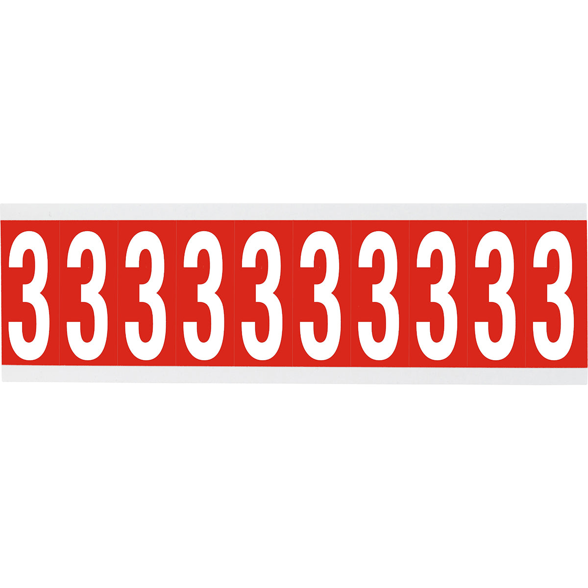 Chiffres ou lettres sur carte - 22 x 38 mm Blanc/Rouge - 3