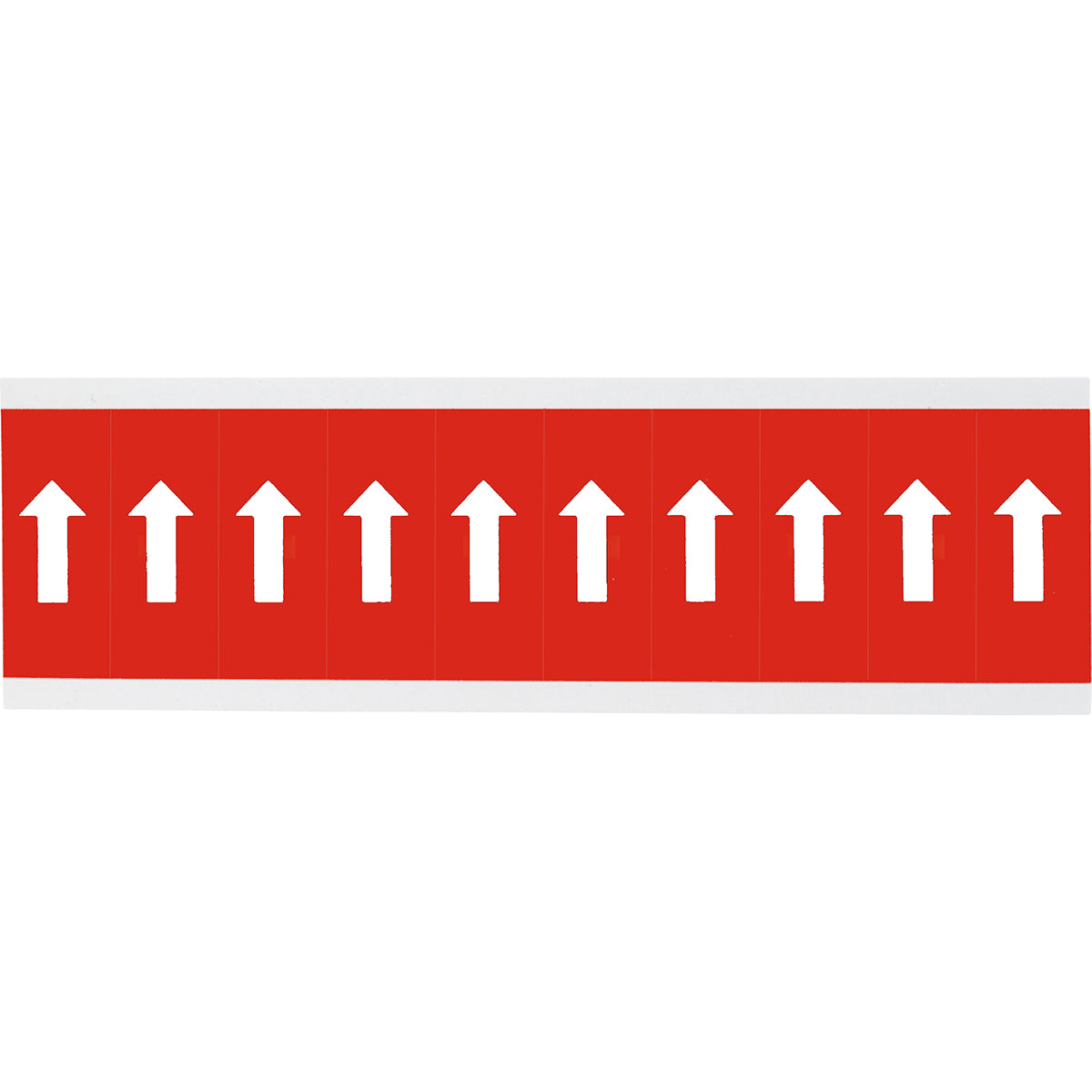 Numbers or letters on card - 22 x 38 mm White/Red - Arrows