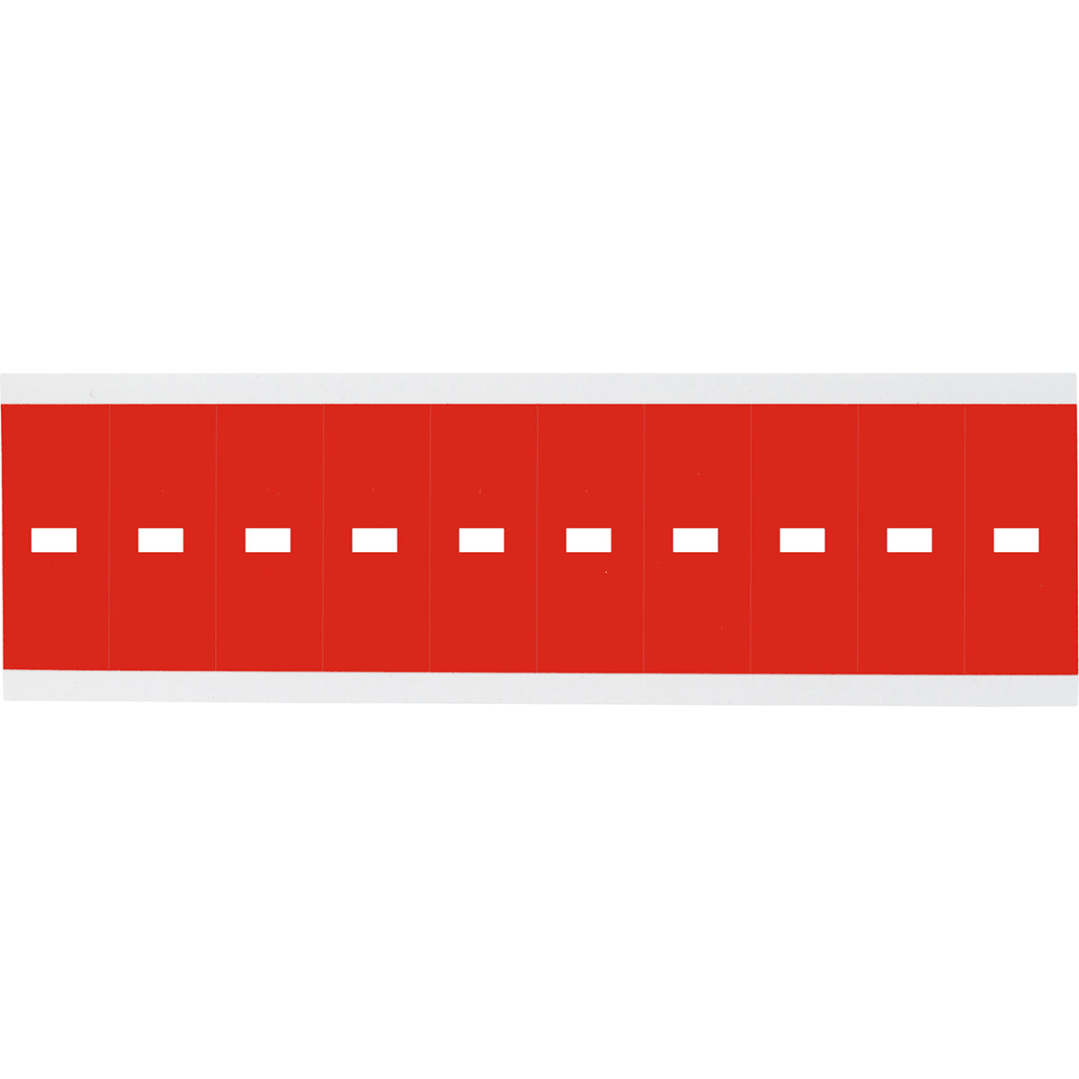Zahlen oder Buchstaben auf Karte - 22 x 38 mm Weiss/Rot - Bindestrich