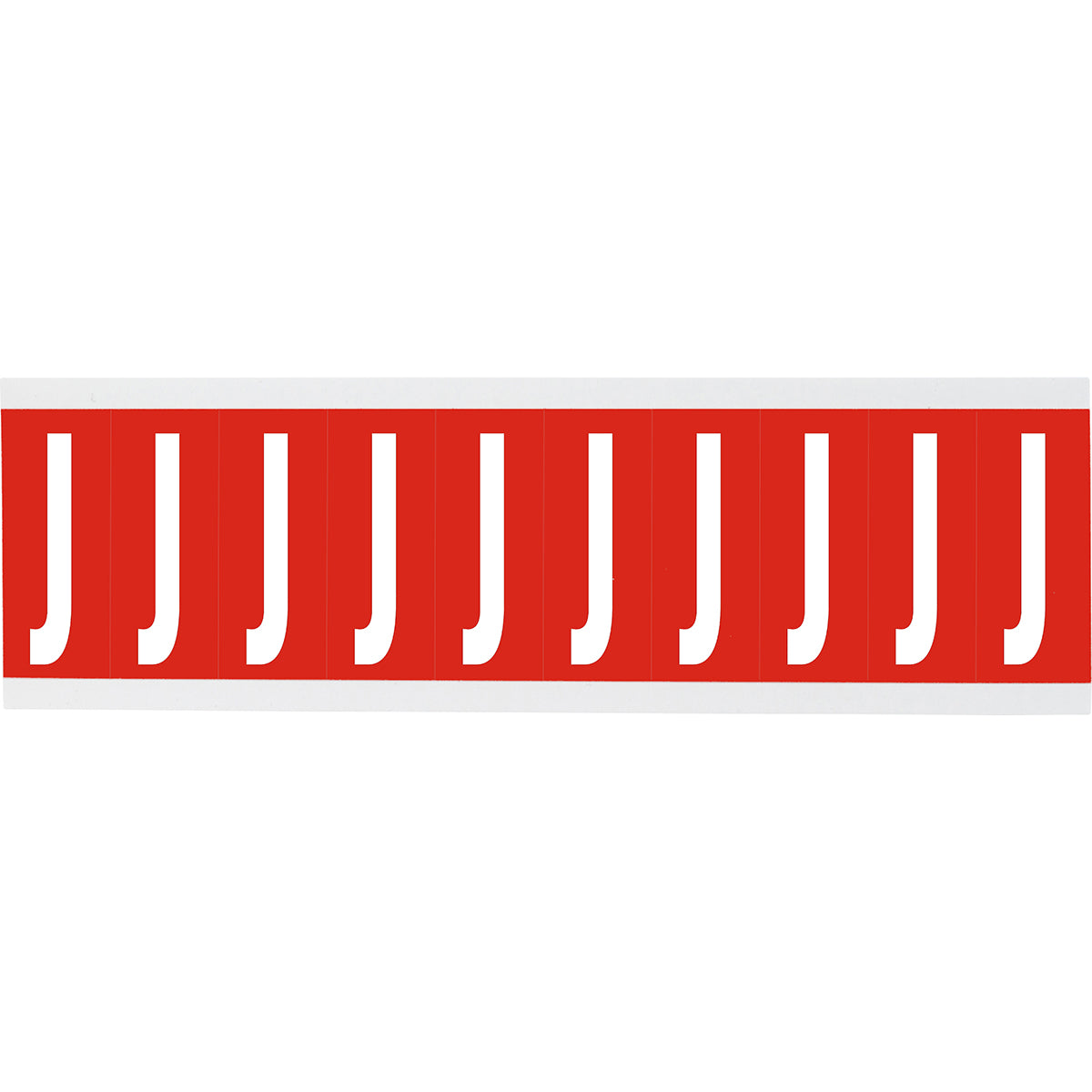 Numbers or letters on card - 22 x 38 mm White/Red - J