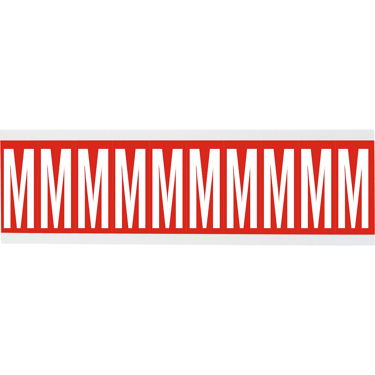 Zahlen oder Buchstaben auf Karte - 22 x 38 mm Weiss/Rot - M