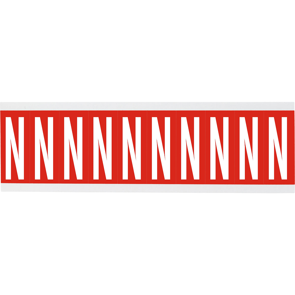 Zahlen oder Buchstaben auf Karte - 22 x 38 mm Weiss/Rot - N