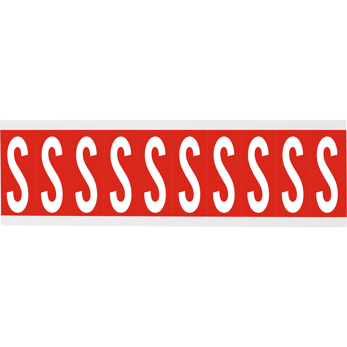 Numbers or letters on card - 22 x 38 mm White/Red - S