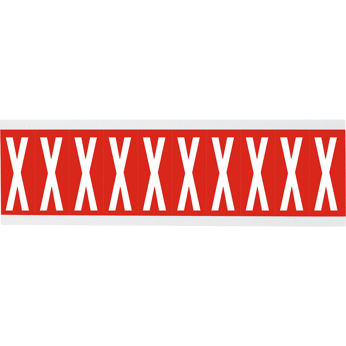 Chiffres ou lettres sur carte - 22 x 38 mm Blanc/Rouge - X