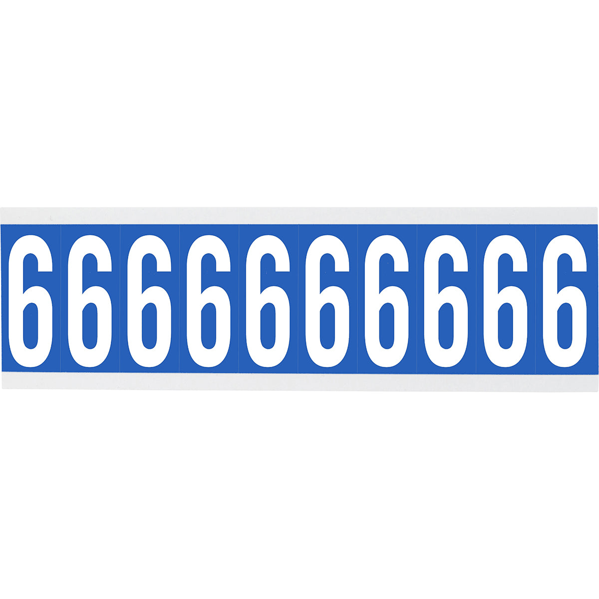 Chiffres ou lettres sur carte - 22 x 57 mm Blanc/Noir - 6