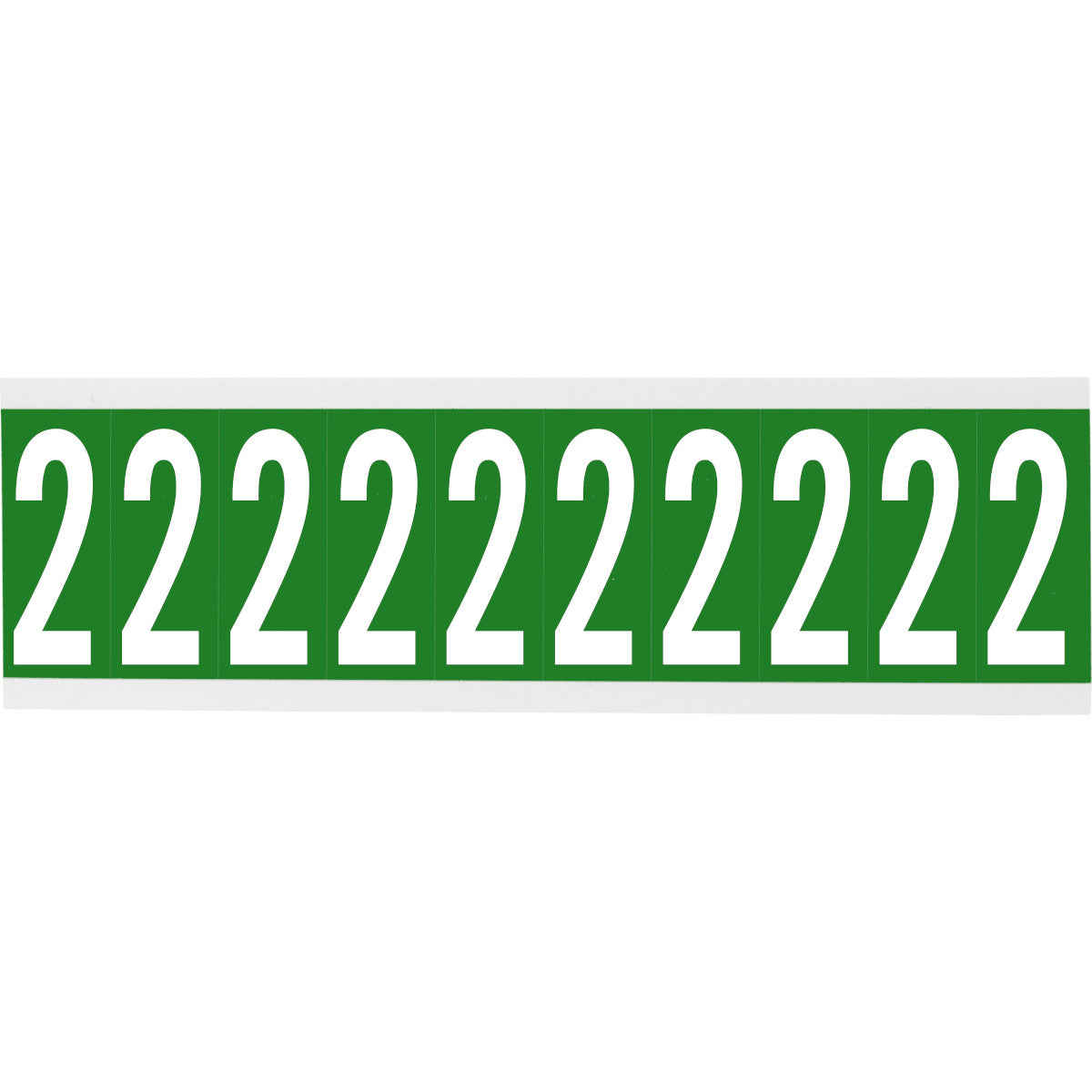Chiffres ou lettres sur carte - 22 x 57 mm Blanc/Vert - 2