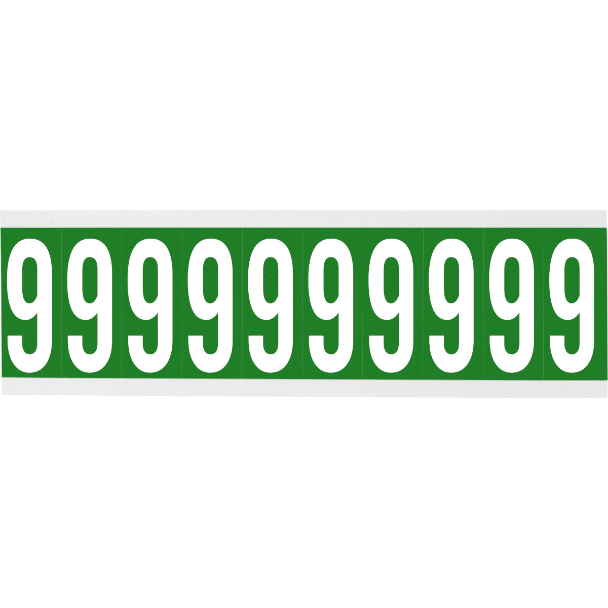 Chiffres ou lettres sur carte - 22 x 57 mm Blanc/Vert - 9