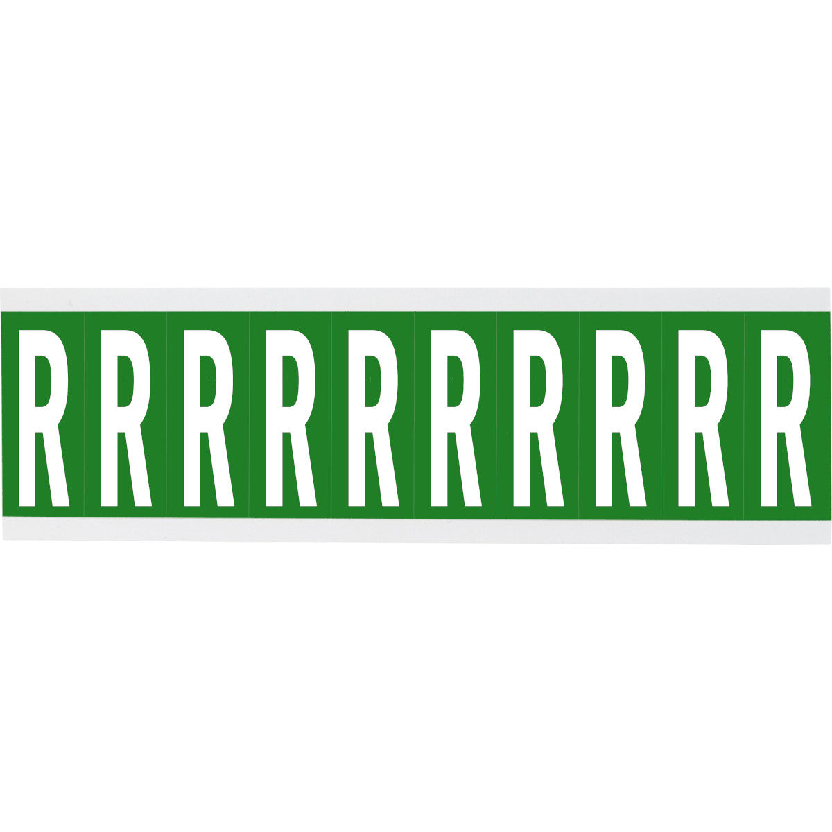 Chiffres ou lettres sur carte - 22 x 57 mm Blanc/Vert - R