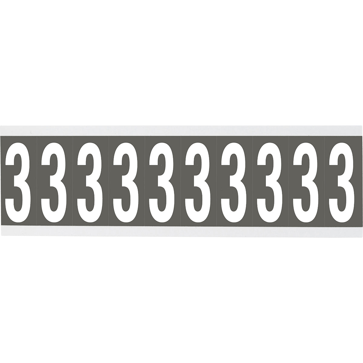 Numbers or letters on card - 22 x 57 mm White/Grey - 3