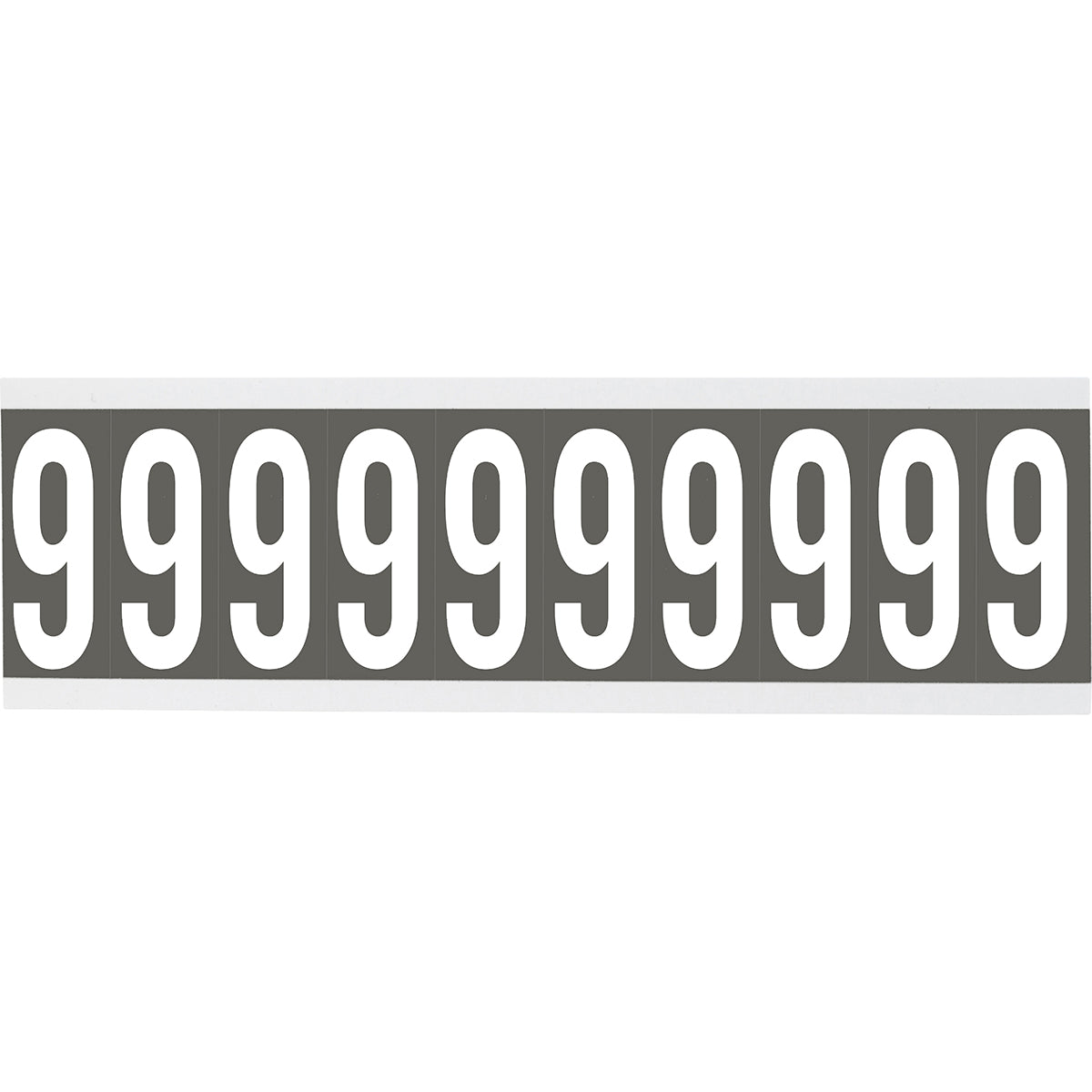 Chiffres ou lettres sur carte - 22 x 57 mm Blanc/Gris - 9