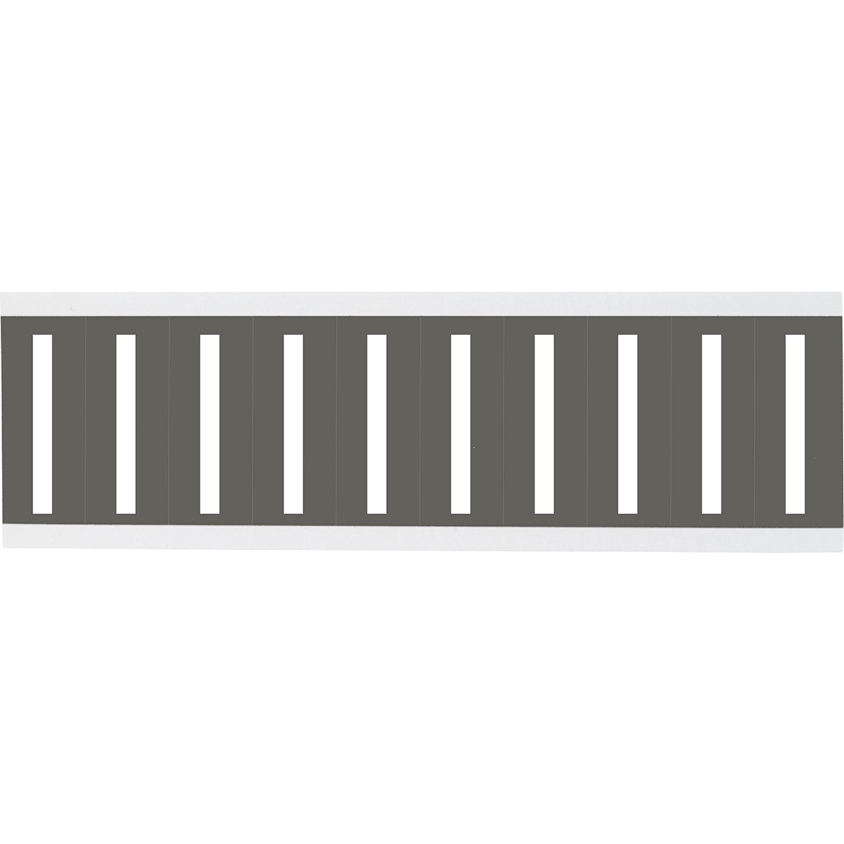 Chiffres ou lettres sur carte - 22 x 57 mm Blanc/Gris - I