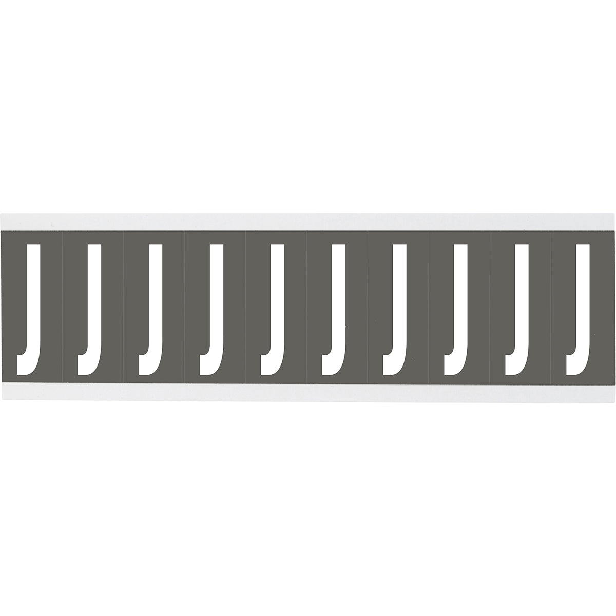 Chiffres ou lettres sur carte - 22 x 57 mm Blanc/Gris - J