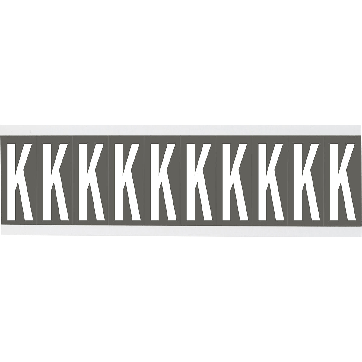 Chiffres ou lettres sur carte - 22 x 57 mm Blanc/Gris - K