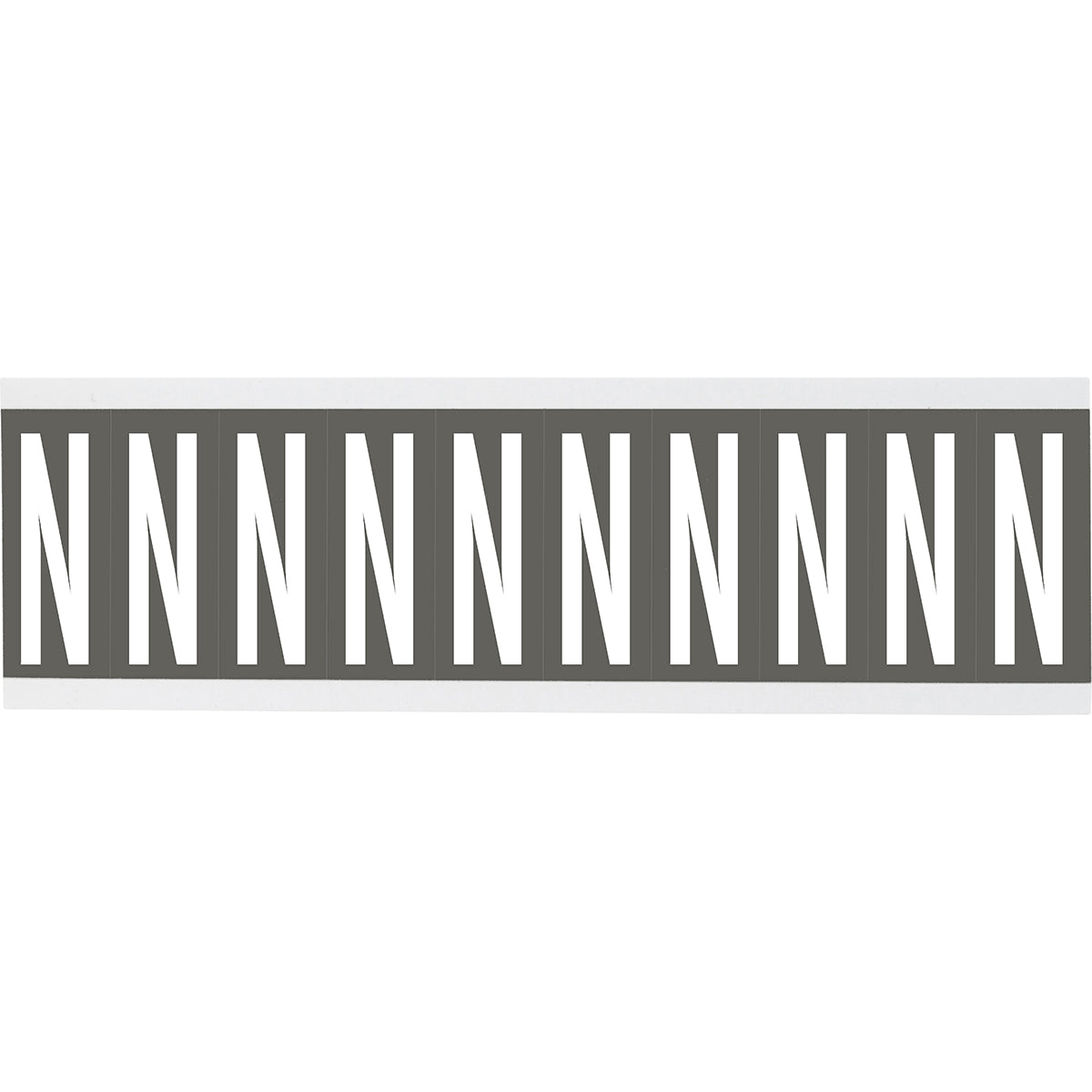 Numbers or letters on card - 22 x 57 mm White/Grey - N