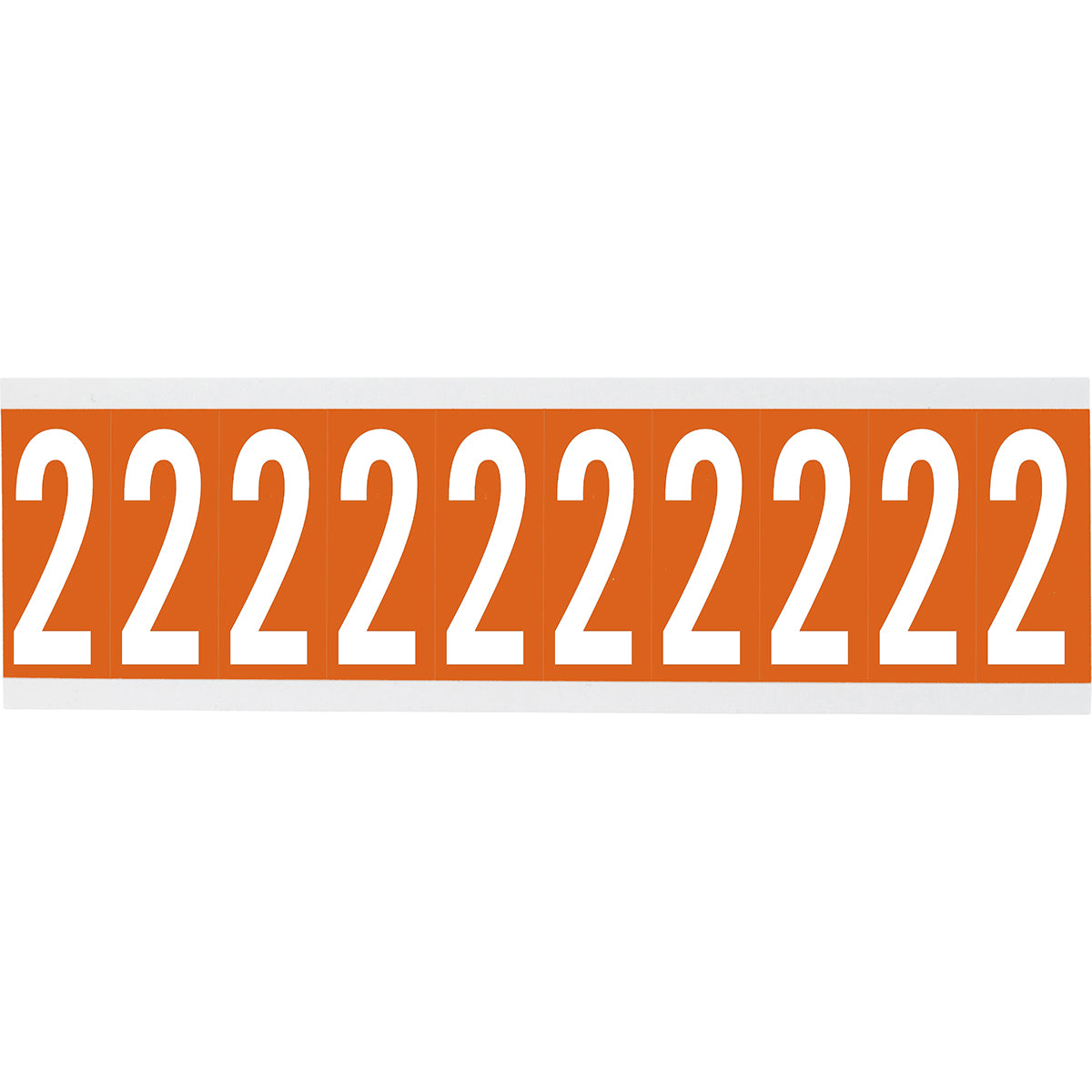 Chiffres ou lettres sur carte - 22 x 57 mm Blanc/Orange - 2