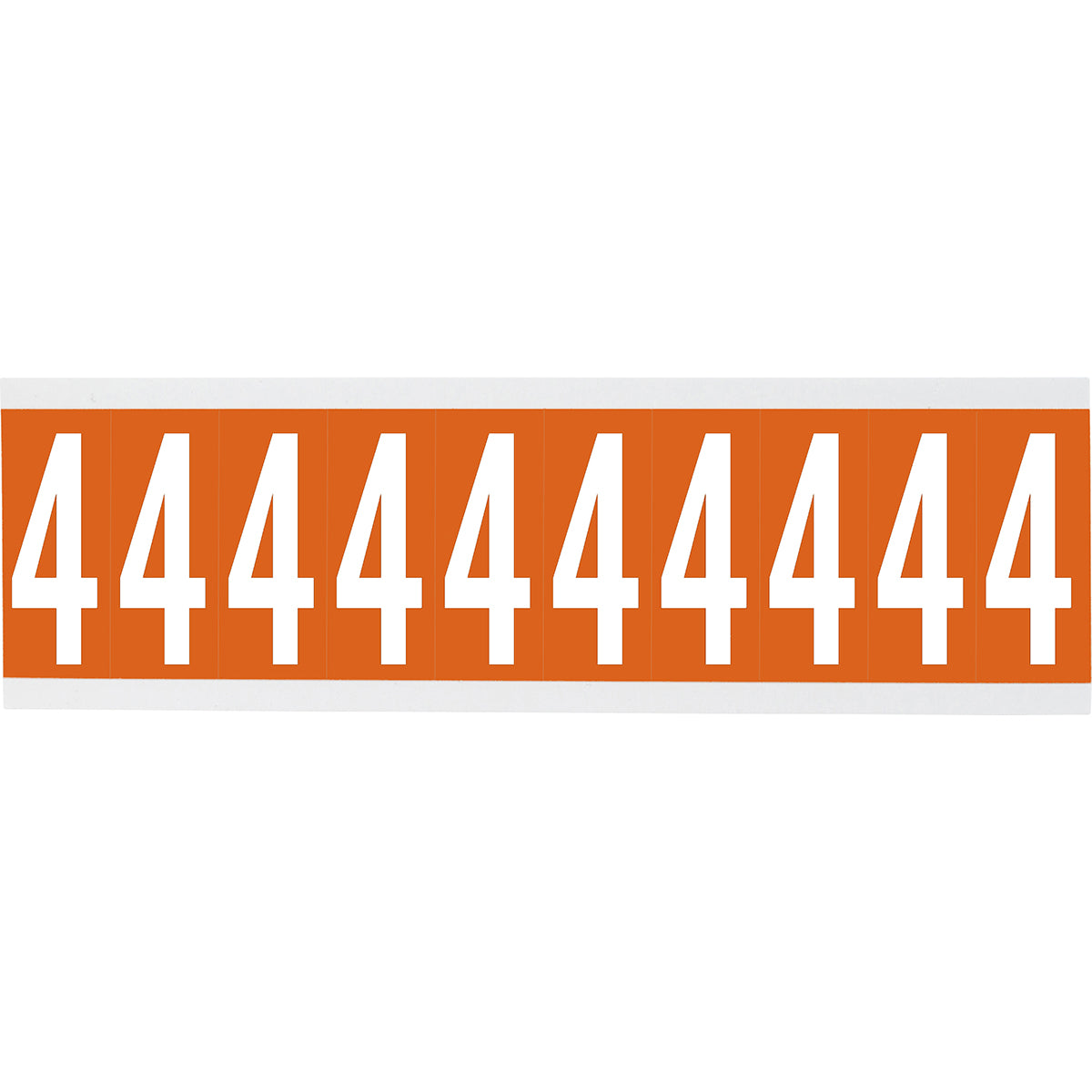 Chiffres ou lettres sur carte - 22 x 57 mm Blanc/Orange - 4