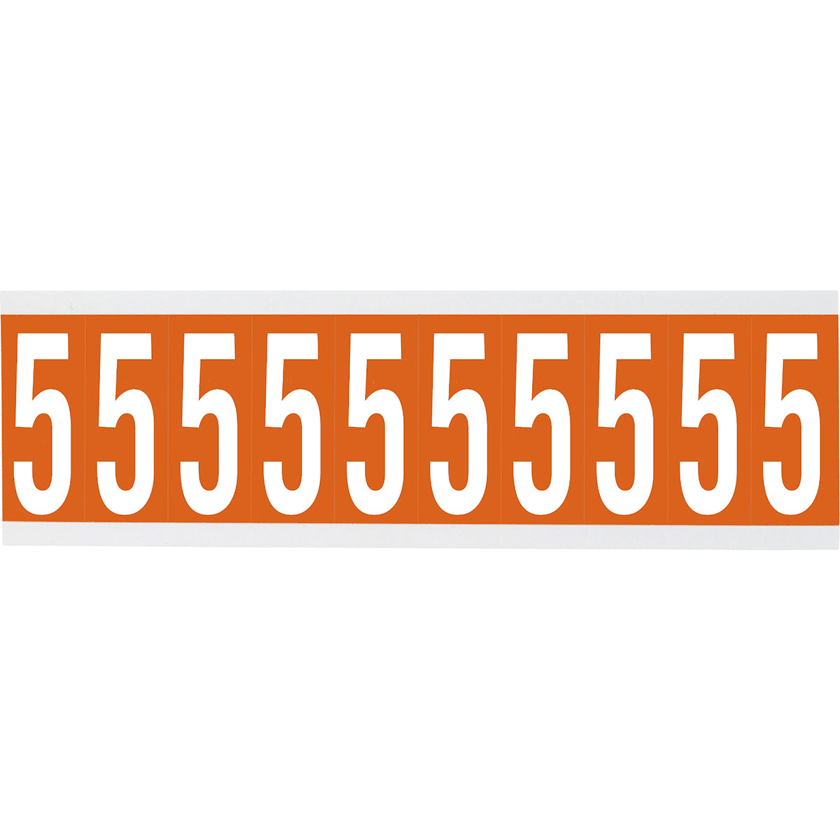 Chiffres ou lettres sur carte - 22 x 57 mm Blanc/Orange - 5