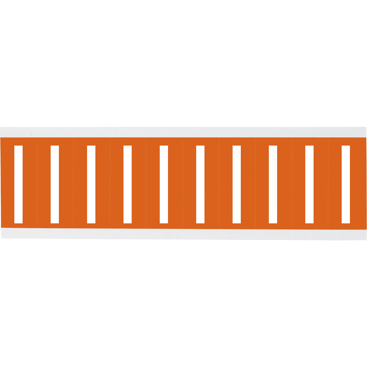 Zahlen oder Buchstaben auf Karte - 22 x 57 mm Weiss/Orange - I