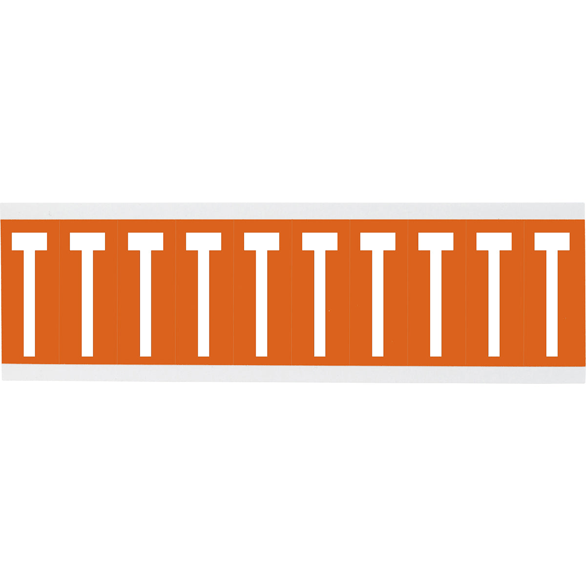 Chiffres ou lettres sur carte - 22 x 57 mm Blanc/Orange - T