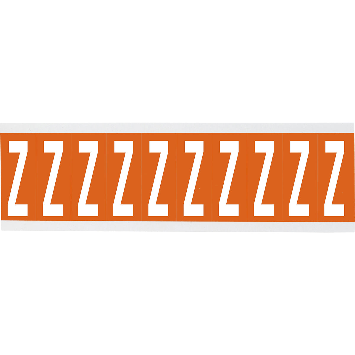 Chiffres ou lettres sur carte - 22 x 57 mm Blanc/Orange - Z
