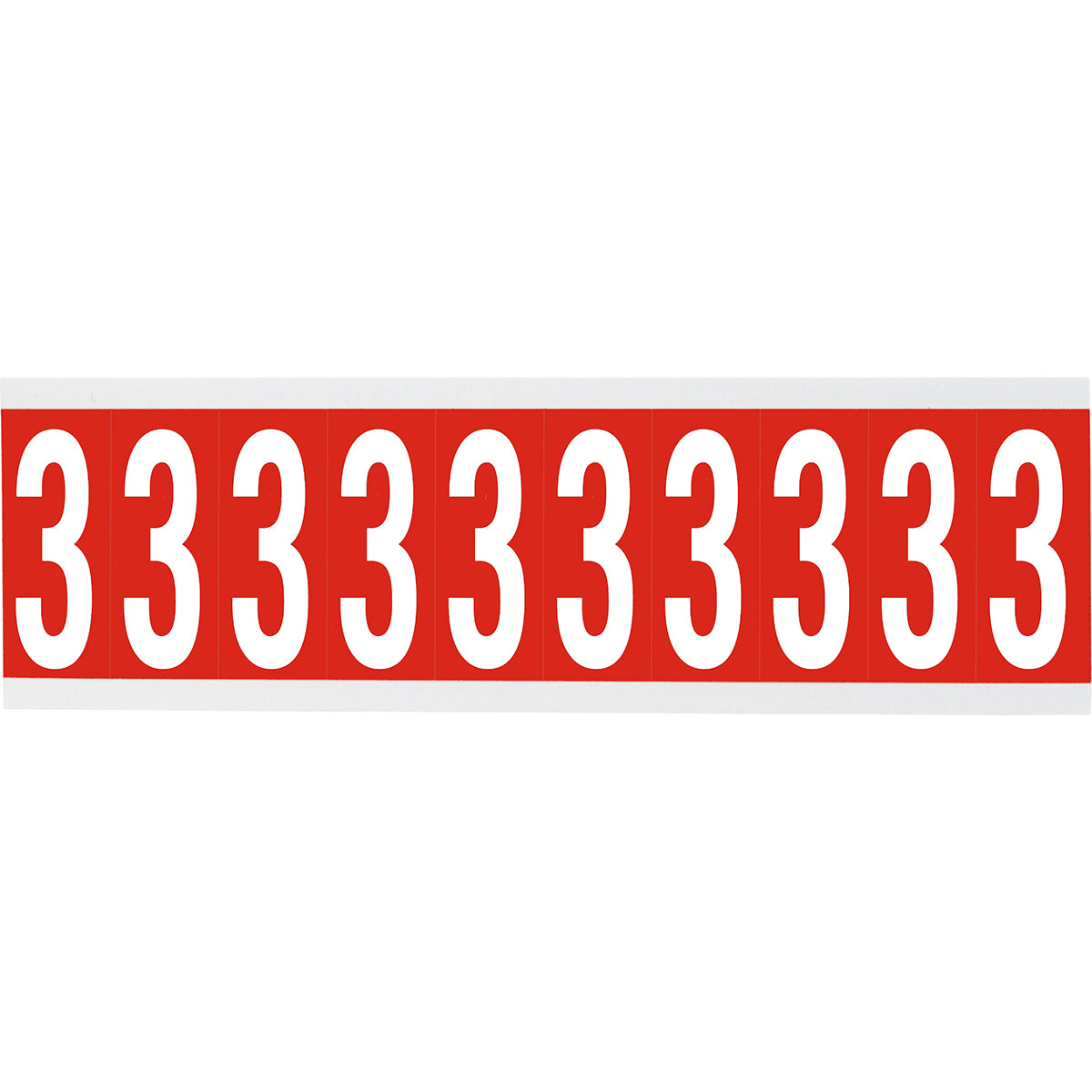 Chiffres ou lettres sur carte - 22 x 57 mm Blanc/Rouge - 3