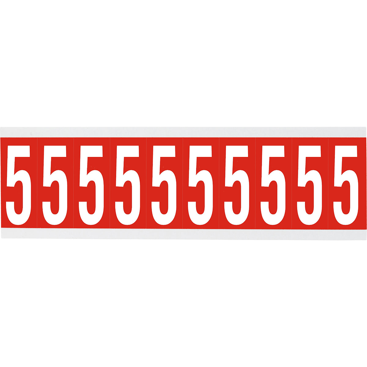 Chiffres ou lettres sur carte - 22 x 57 mm Blanc/Rouge - 5