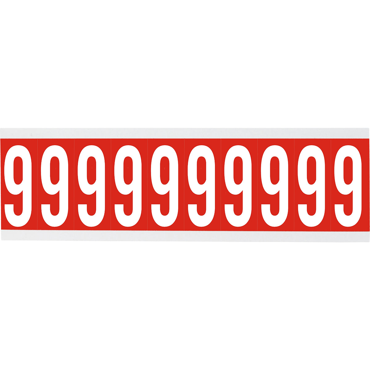 Chiffres ou lettres sur carte - 22 x 57 mm Blanc/Rouge - 9