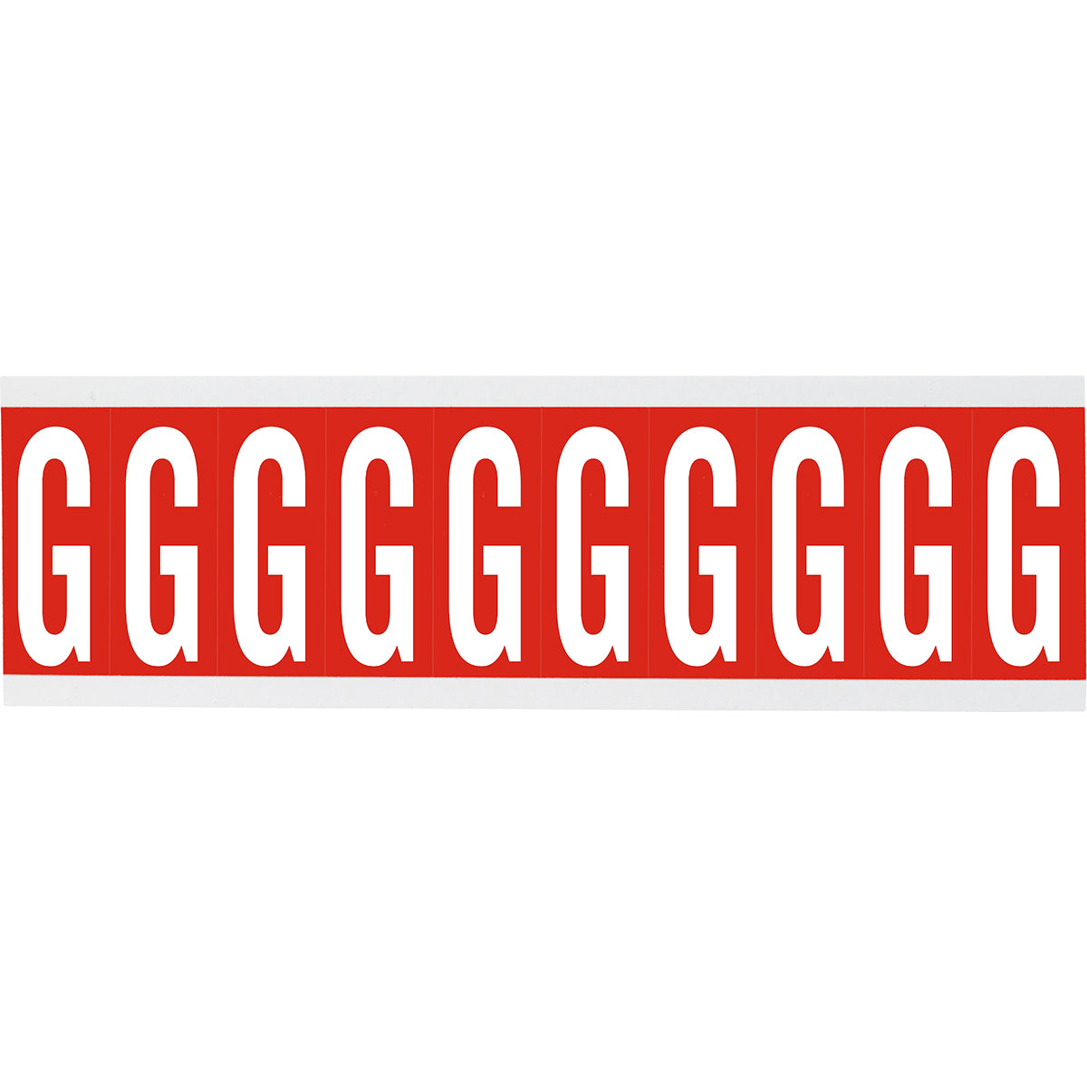 Chiffres ou lettres sur carte - 22 x 57 mm Blanc/Rouge - G