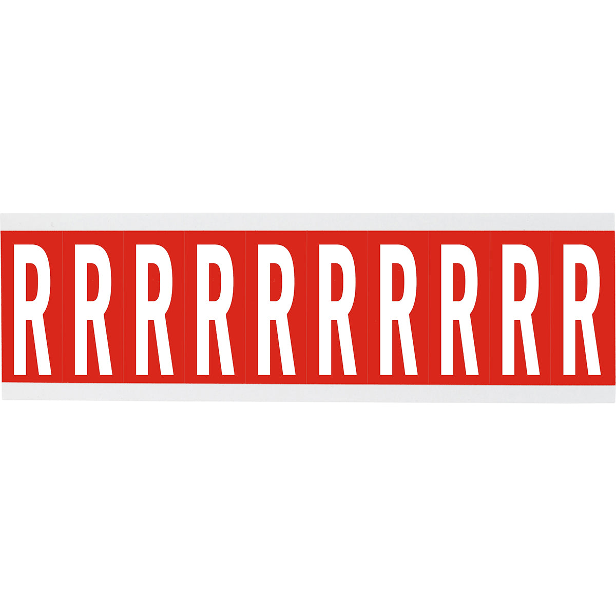 Chiffres ou lettres sur carte - 22 x 57 mm Blanc/Rouge - R