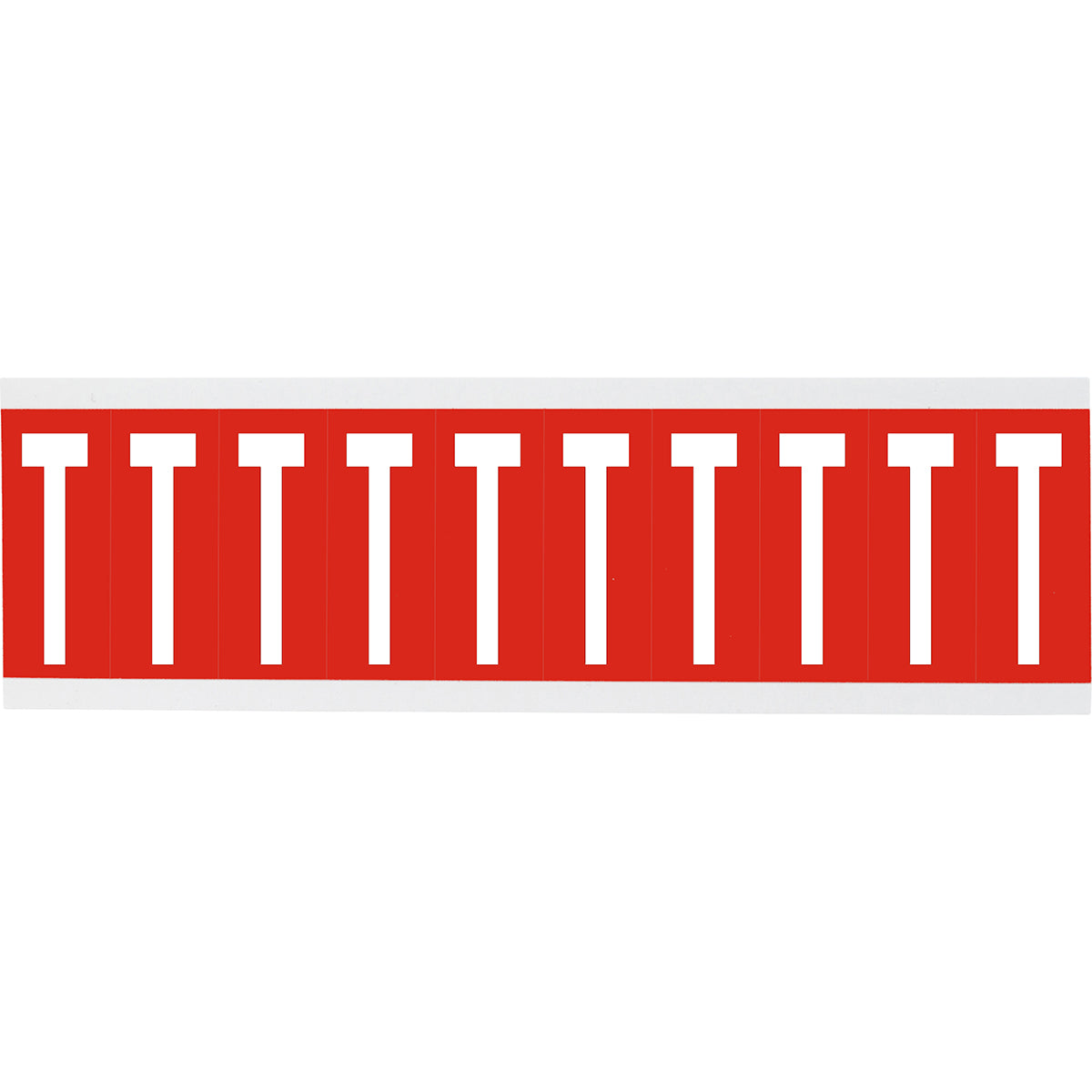 Chiffres ou lettres sur carte - 22 x 57 mm Blanc/Rouge - T