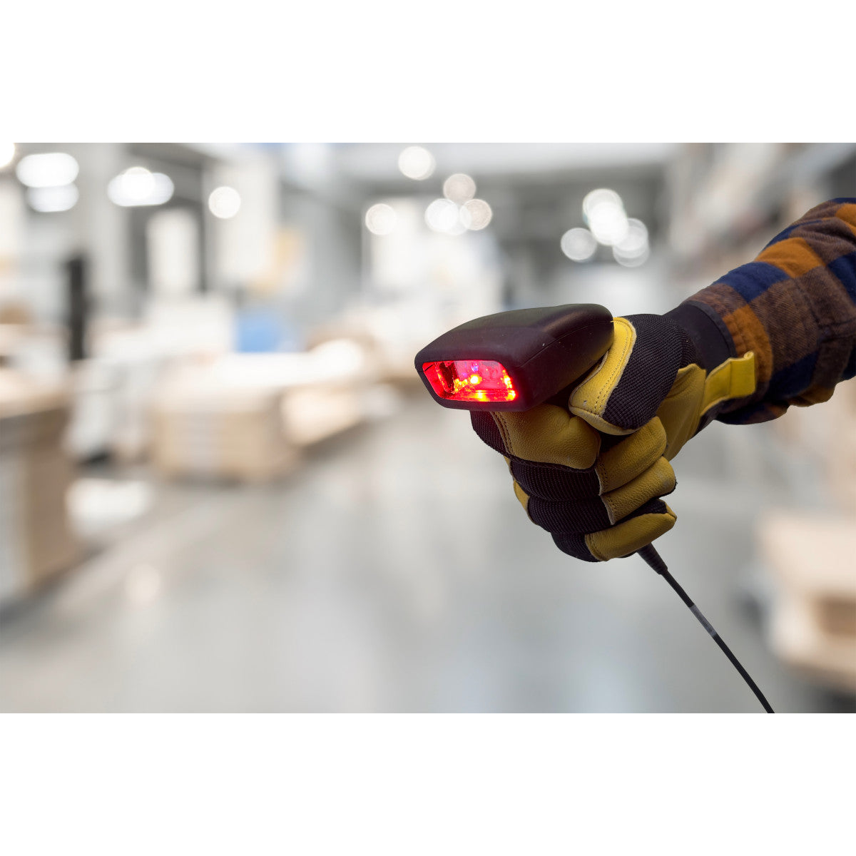 CR950 schwarz kabelgebunden mit Griff RS232, nur Lesegerät