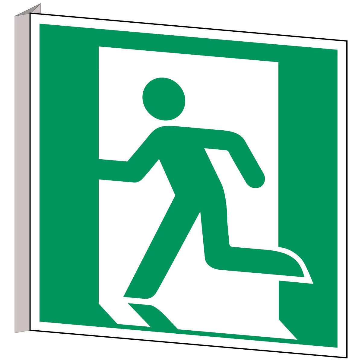 ISO safety sign - escape route (left)
