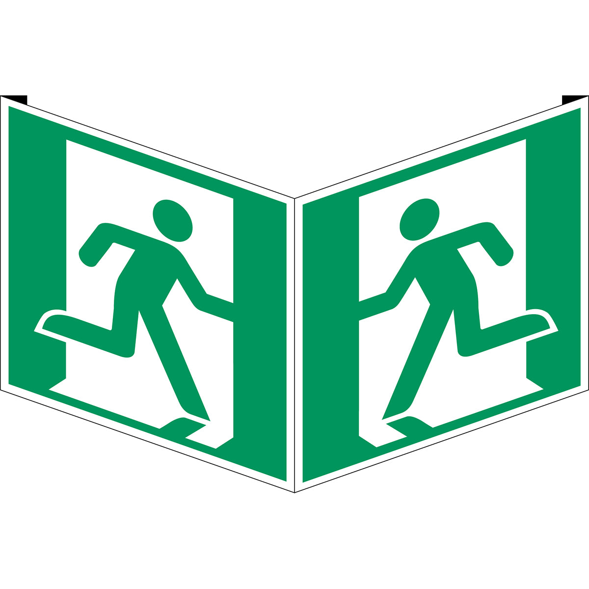 ISO safety sign - escape route (right)