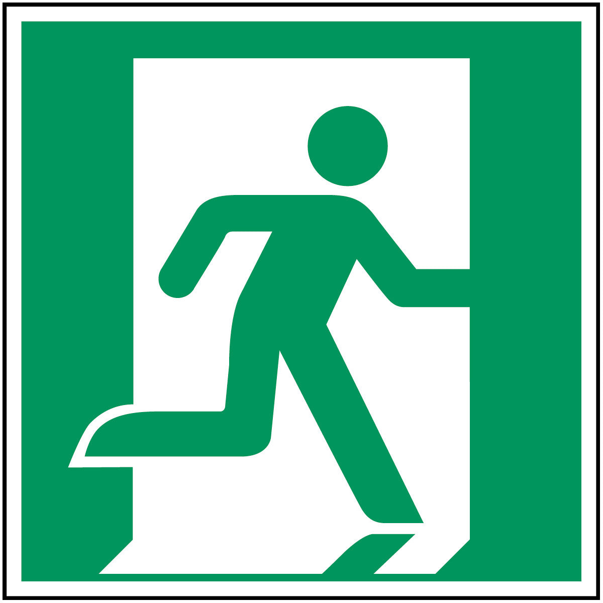 ISO safety sign - escape route (right)