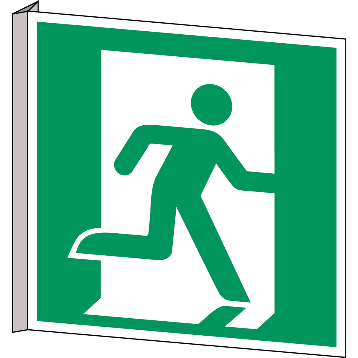 ISO Sicherheitskennzeichnung - Fluchtweg (rechts)