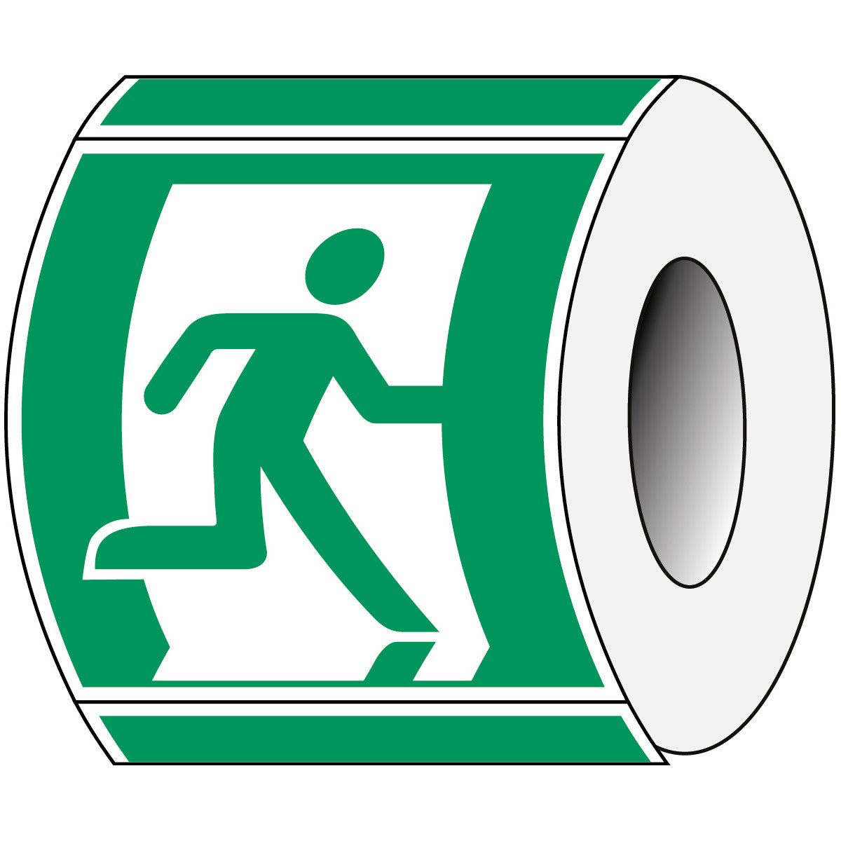 ISO safety sign - escape route (right)