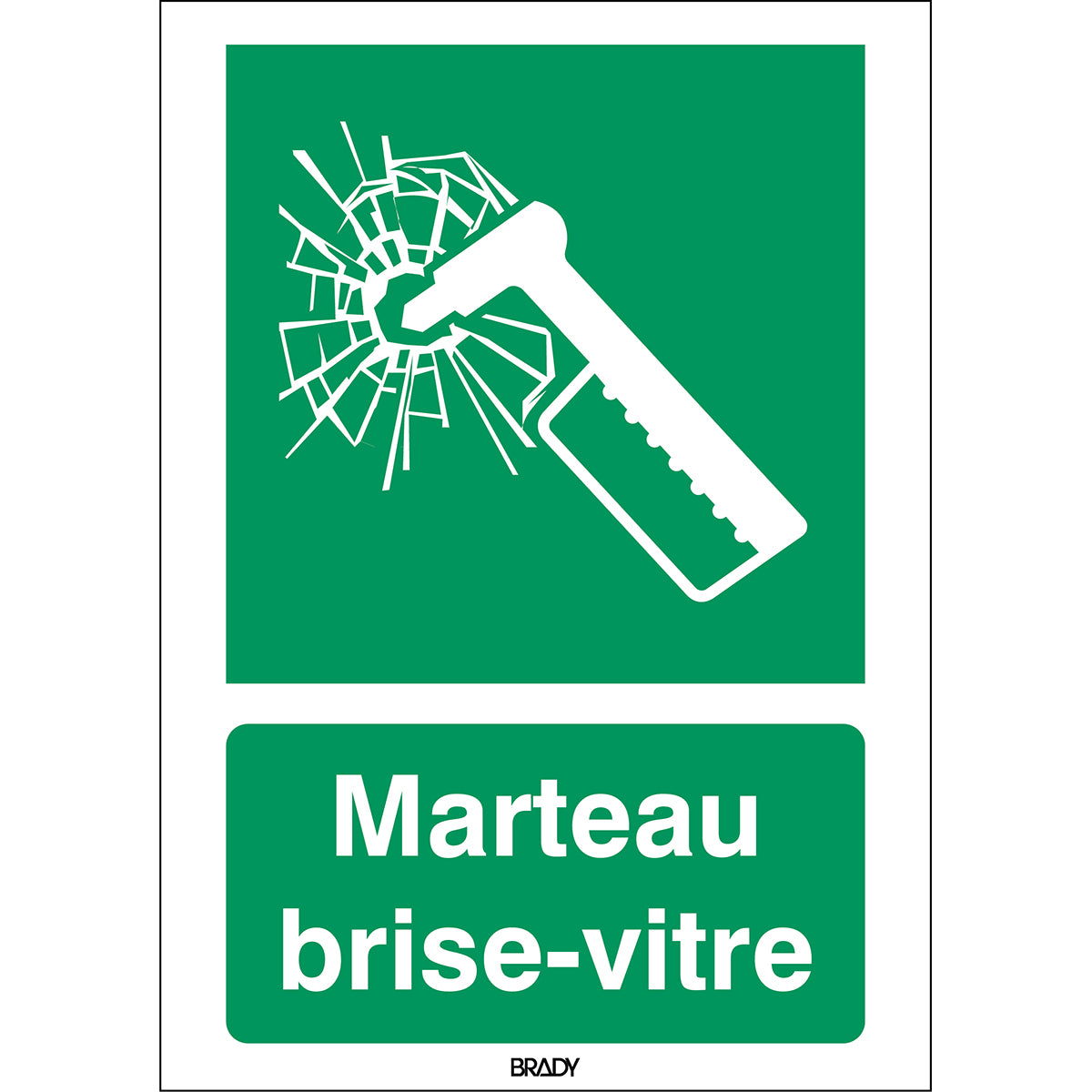 ISO-Sicherheitsschild – Notfallhammer