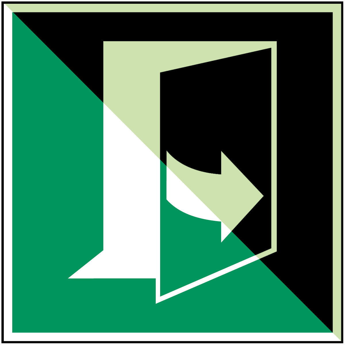 Tür öffnet durch Ziehen auf der linken Seite – ISO 7010