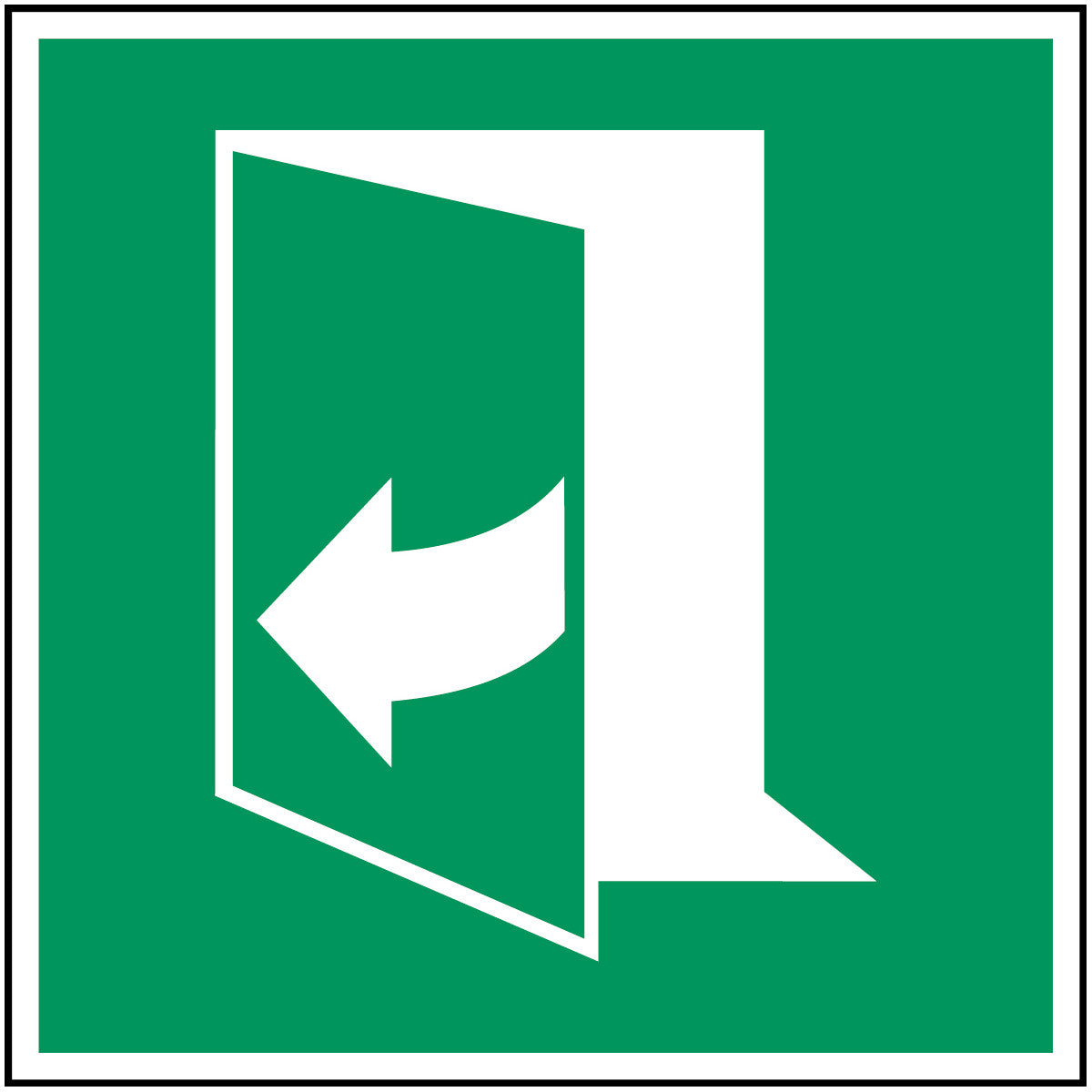 Tür öffnet durch Ziehen auf der rechten Seite – ISO 7010