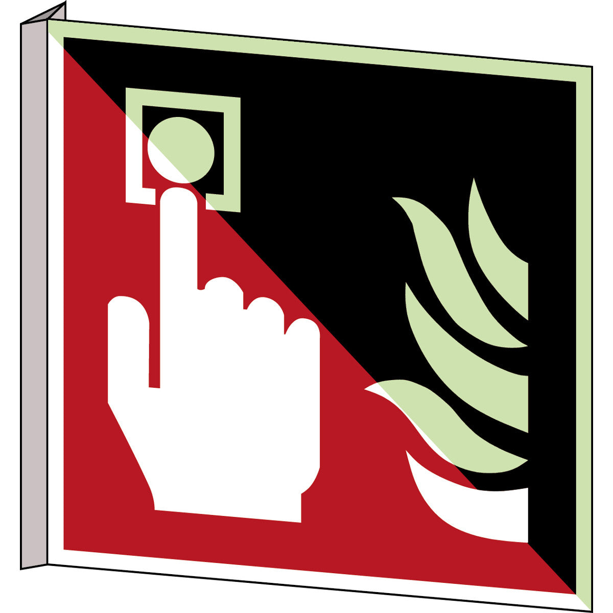 Langnachleuchtende Brandschutzkennzeichnung - Brandmelder, manuell