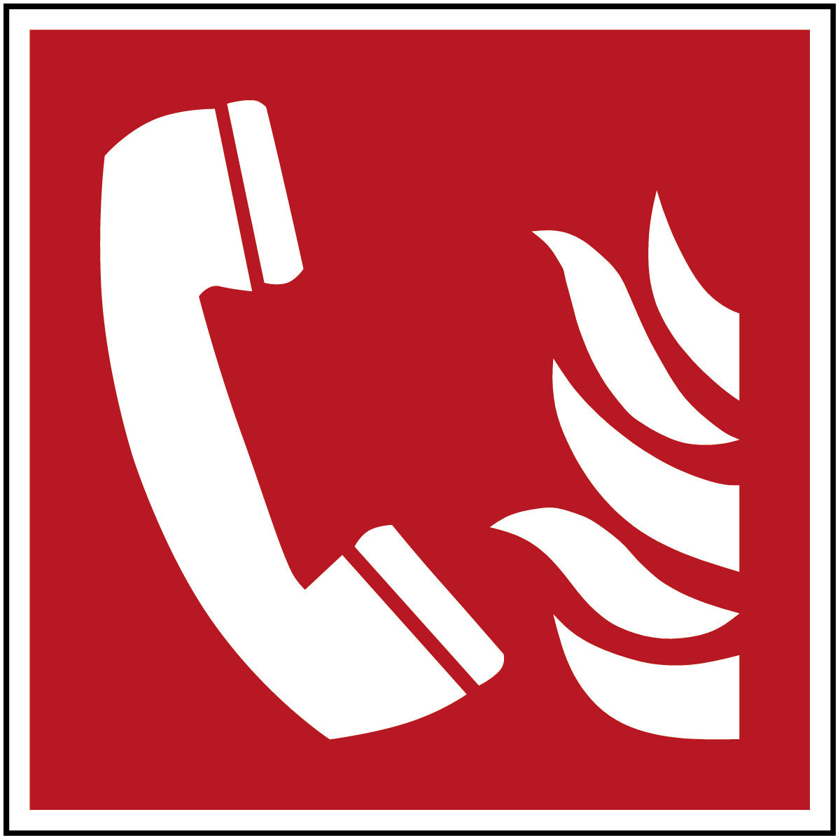 Signal de sécurité ISO - Téléphone d'alarme incendie