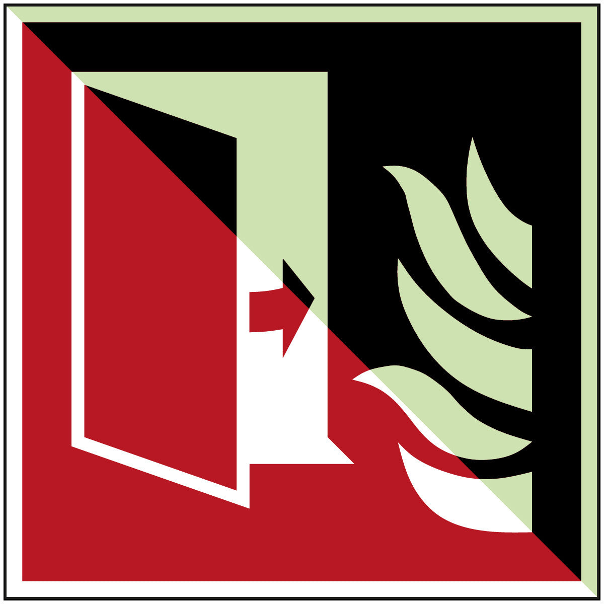 ISO Sicherheitskennzeichnung - Brandschutztür